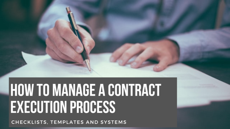 How to manage a contract execution process
